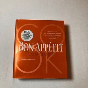 The Bon Appetit Cookbook Barbara Fairchild Orange Hardcover Recipes